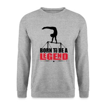 Sports Athlétisme Anniversaire Gymnastique Enfants - Sweat-shirt Unisexe - gris chiné - Devant - Alina (178cm) & Michal (187cm)