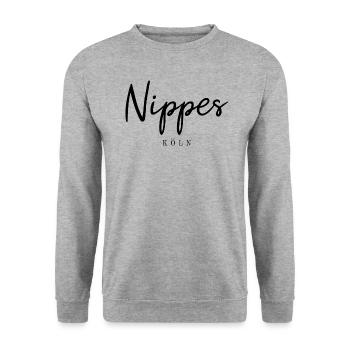 Köln Nippes Veedel Bezirk Stadtteil Kölsch - Unisex Pullover - Weißgrau meliert - Vorne - Alina (178cm) & Michal (187cm)