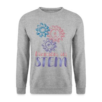Women In Stem - Ingénierie - Sweat-shirt Unisexe - gris chiné - Devant - Alina (178cm) & Michal (187cm)