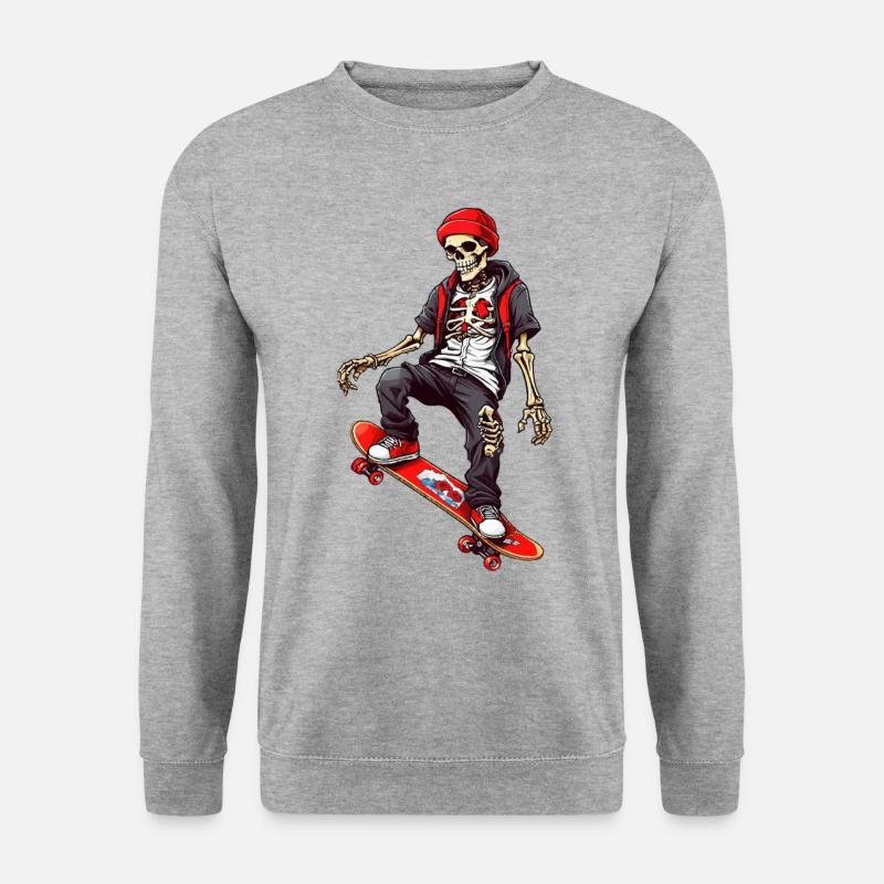 Skateboarding Skeleton - Unisex Sweatshirt - salt & pepper