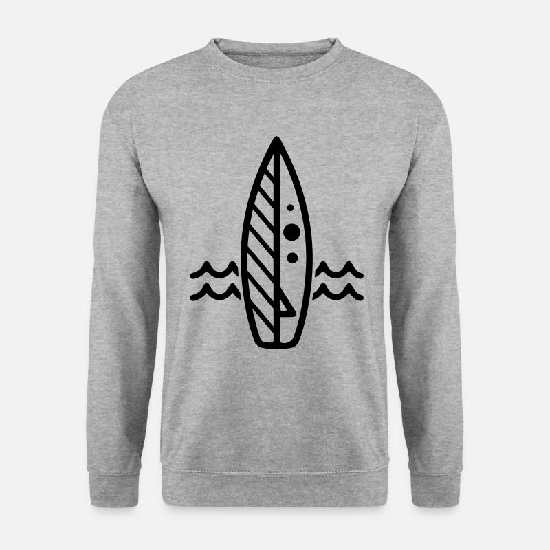 Surfboard icon icon - Unisex Sweatshirt - salt & pepper