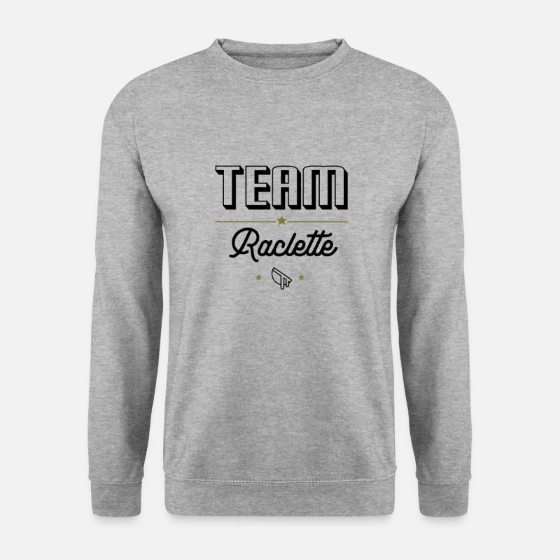 Team Raclette. Für Raclette-Esser - Unisex Pullover - Weißgrau meliert