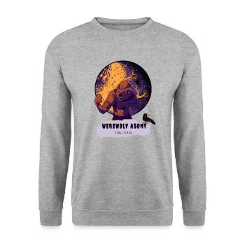 Loup-garou - Sweat-shirt Unisexe - gris chiné - Devant - Alina (178cm) & Michal (187cm)