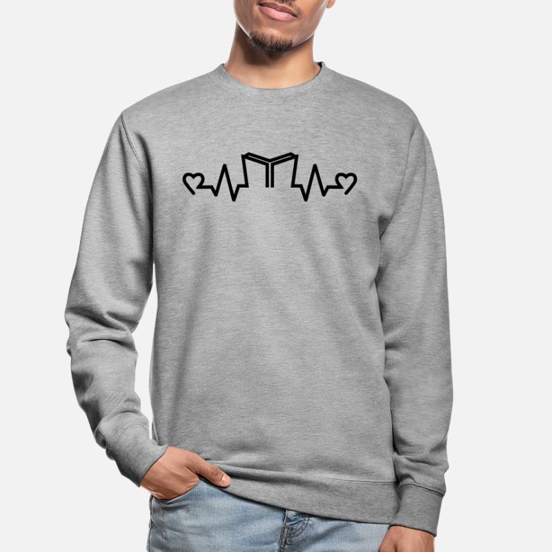 Herzfrequenz Buch Reader, Reader, Bücher Unisex Pullover