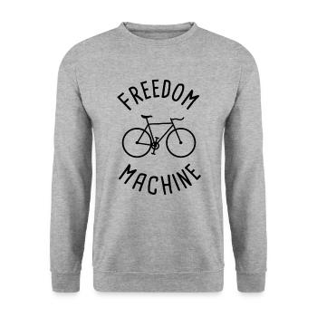 racer - Unisex Sweatshirt - salt & pepper - Front - Alina (178cm) & Michal (187cm)