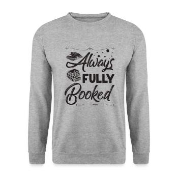 Books - Livres - Rat de lecture - Sweat-shirt Unisexe - gris chiné - Devant - Alina (178cm) & Michal (187cm)