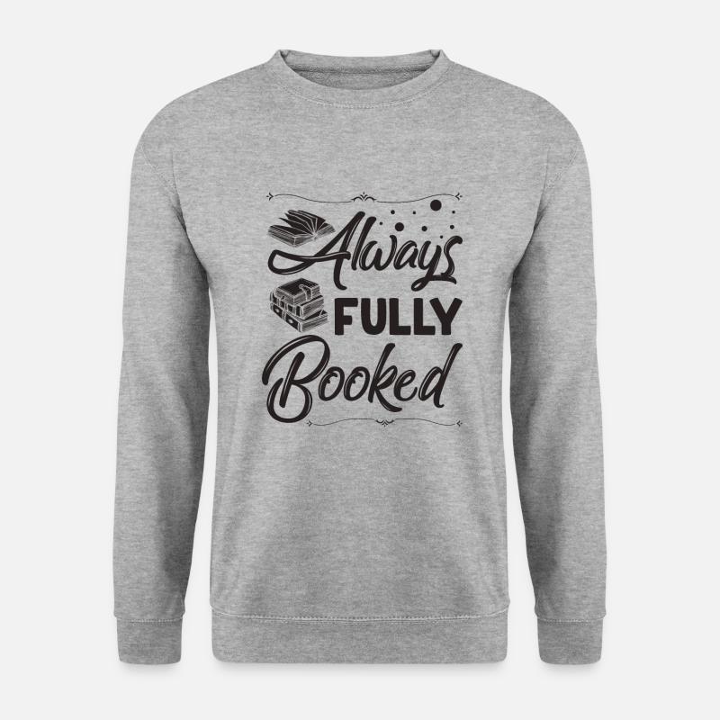 Books - Bücher - Leseratte - Unisex Pullover - Weißgrau meliert