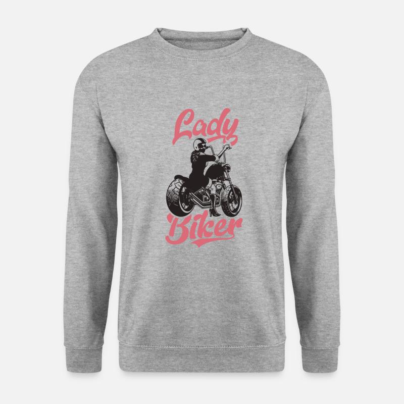 Lady Biker - Unisex Pullover - Weißgrau meliert