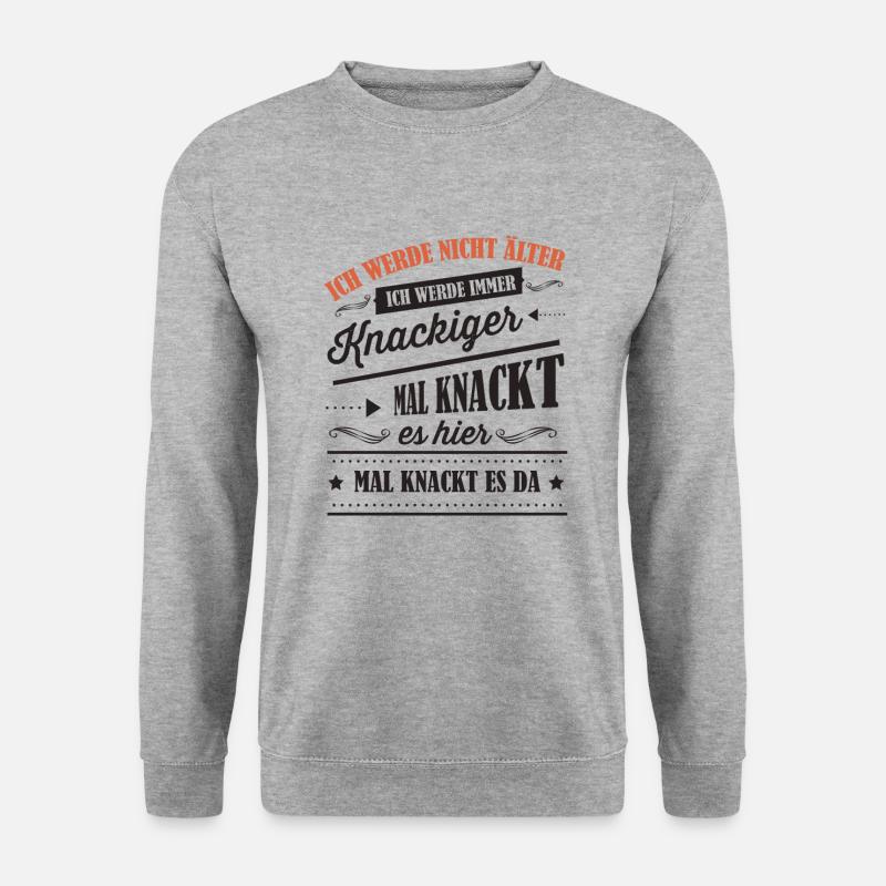 Älter werden - Unisex Pullover - Weißgrau meliert