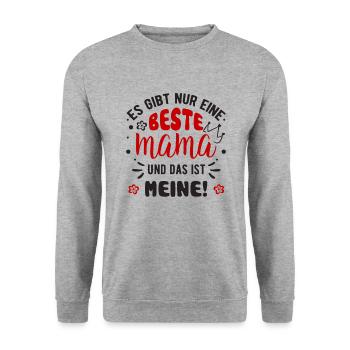 Beste Mama - Unisex Pullover - Weißgrau meliert - Vorne - Alina (178cm) & Michal (187cm)