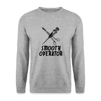 Chirurg Notarzt Arzt Sanitäter Ambulanz - Unisex Pullover - Weißgrau meliert - Vorne - Alina (178cm) & Michal (187cm)