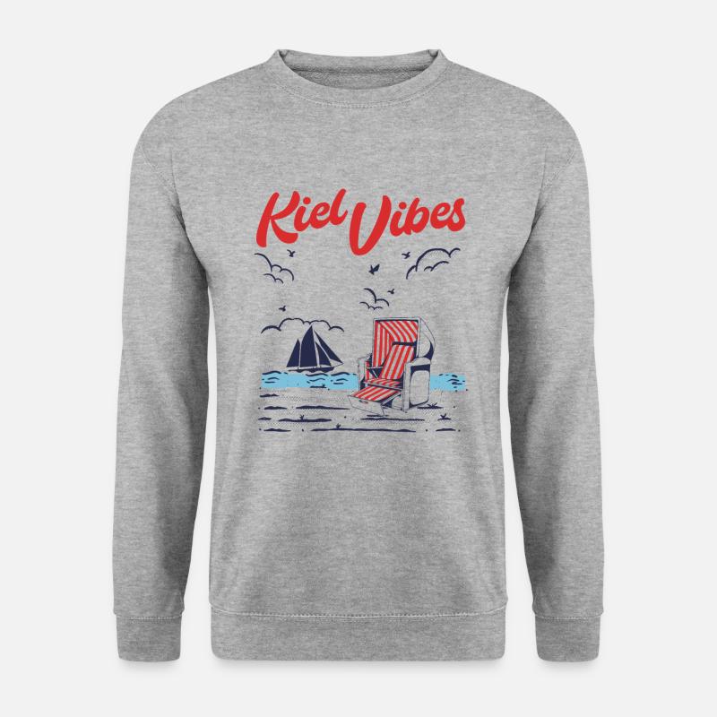 Kiel Vibes - Unisex Pullover - Weißgrau meliert