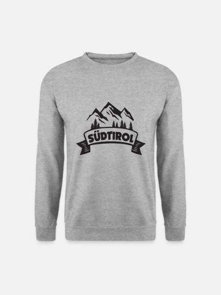 Südtirol Heimat Italien Tiroler Schnee Ski - Unisex Pullover - Weißgrau meliert