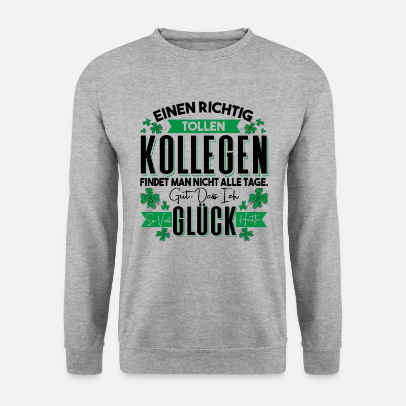 Kollege Arbeitskollege Tasse - Unisex Pullover - Weißgrau meliert
