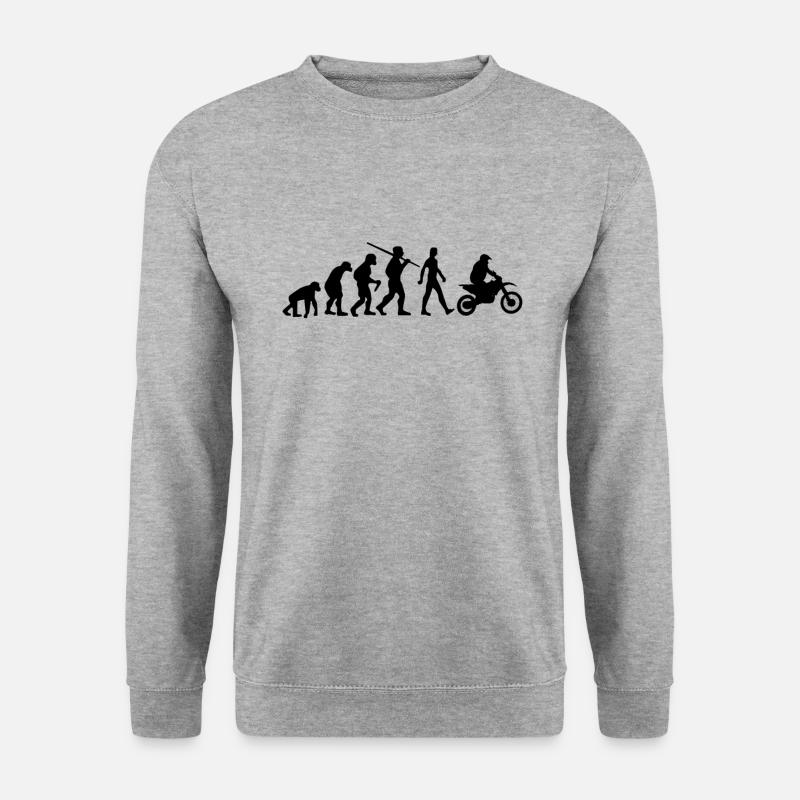 Motocross Evolution Biker - Unisex Sweatshirt - salt & pepper