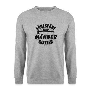 Sawdust are male glitter - Unisex Sweatshirt - salt & pepper - Front - Alina (178cm) & Michal (187cm)