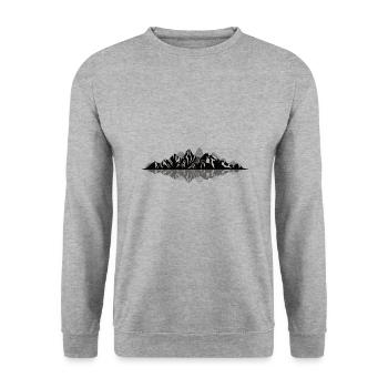 Mountaineering Hiking Mountains Alps Austria - Unisex Sweatshirt - salt & pepper - Front - Alina (178cm) & Michal (187cm)