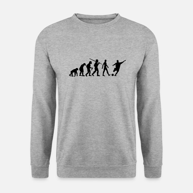 Fussball Evolution Torjäger - Unisex Pullover - Weißgrau meliert