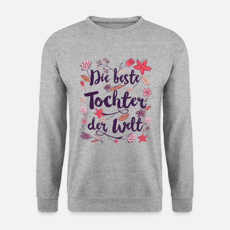 Beste Tochter - Unisex Pullover - Weißgrau meliert