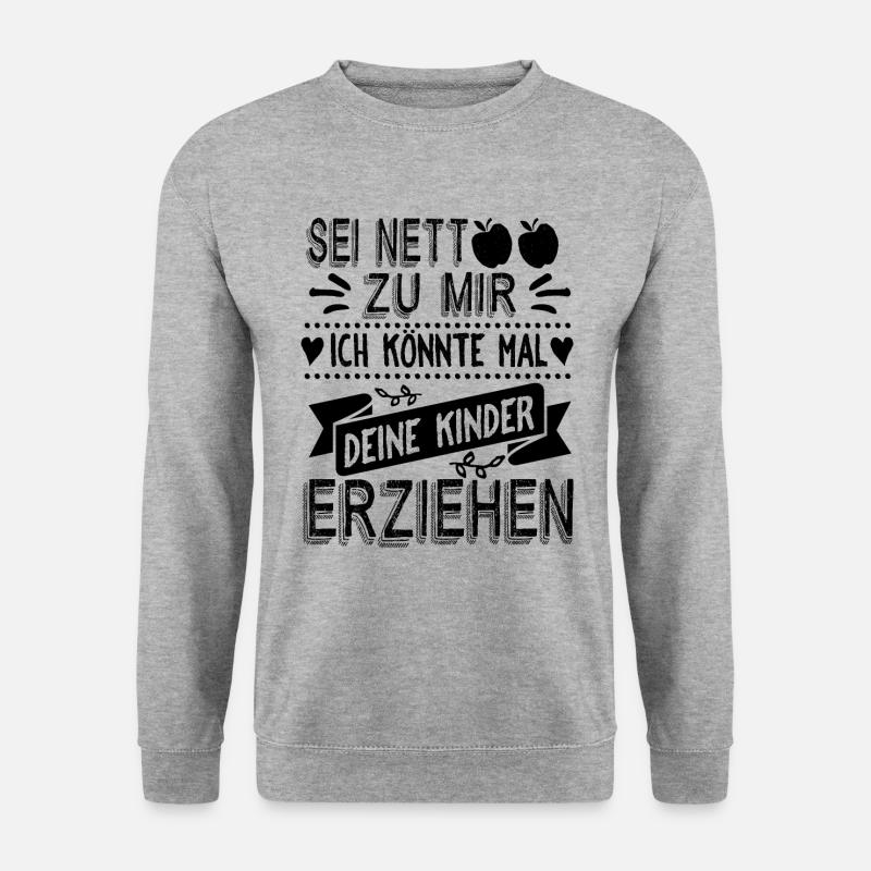 Erzieherin - Unisex Pullover - Weißgrau meliert