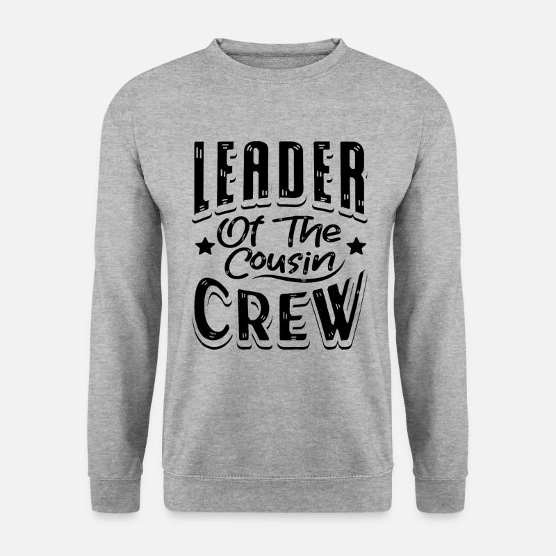 Anführer Cousin Crew Kusine - Unisex Pullover - Weißgrau meliert