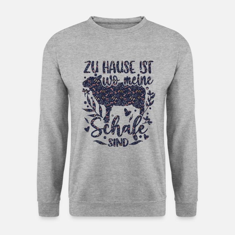 Schaf Schafe Schäferei Schäferin - Unisex Pullover - Weißgrau meliert