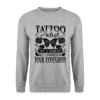 Tattoo Artist Tattoo Artist Tattoos - Unisex Sweatshirt - salt & pepper - Front - Alina (178cm) & Michal (187cm)