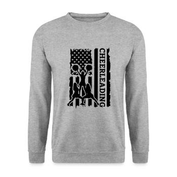 Cheerleading Cheerleader Gift - Unisex Sweatshirt - salt & pepper - Front - Alina (178cm) & Michal (187cm)