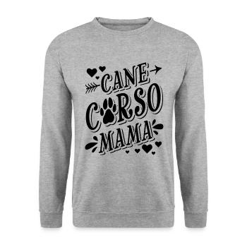 Cane Corso Mama Italian Mastiff - Unisex Sweatshirt - salt & pepper - Front - Alina (178cm) & Michal (187cm)