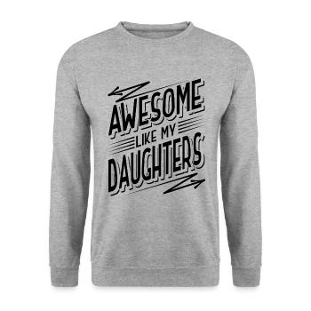 Parents Mère Père de filles Filles - Sweat-shirt Unisexe - gris chiné - Devant - Alina (178cm) & Michal (187cm)