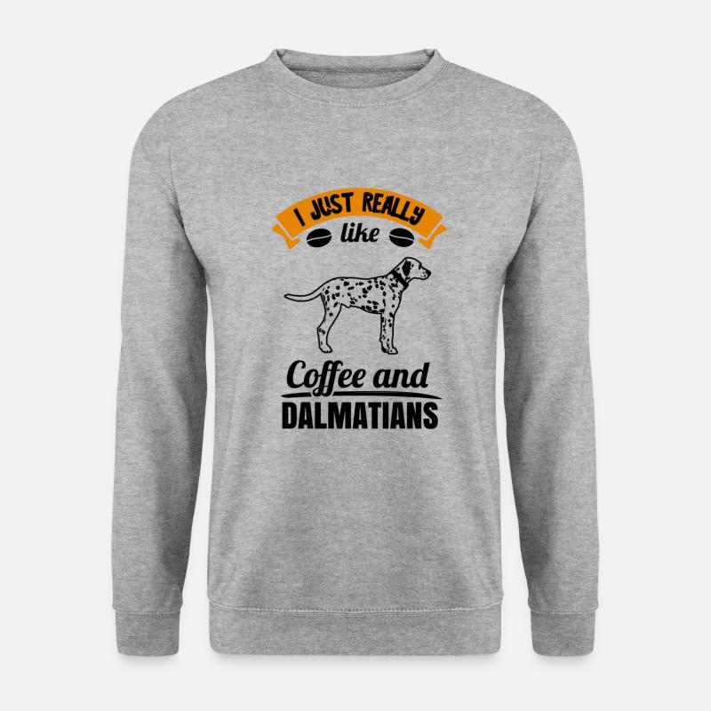 Dalmatiner Hund GeschenkFür Dalmatiner Besitzer - Unisex Pullover - Weißgrau meliert