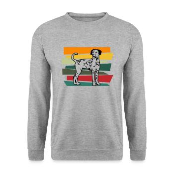 Dalmatian Dog GiftFor Dalmatian Owners - Unisex Sweatshirt - salt & pepper - Front - Alina (178cm) & Michal (187cm)