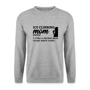 Grimpeurs sur glace Athlètes d’escalade sur glace Escalade sur glace - Sweat-shirt Unisexe - gris chiné - Devant - Alina (178cm) & Michal (187cm)