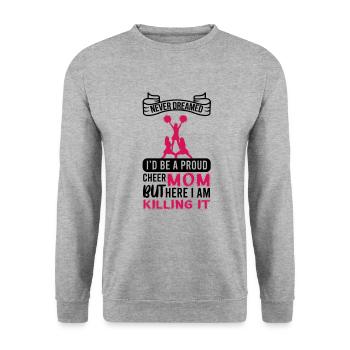Cheerleading Cheerleader Gift - Unisex Sweatshirt - salt & pepper - Front - Alina (178cm) & Michal (187cm)