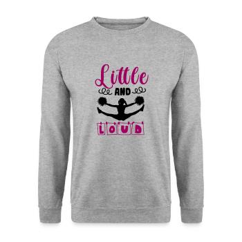 Cheerleading Cheerleader Gift - Unisex Sweatshirt - salt & pepper - Front - Alina (178cm) & Michal (187cm)