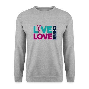 Cheerleading Cheerleader Gift - Unisex Sweatshirt - salt & pepper - Front - Alina (178cm) & Michal (187cm)