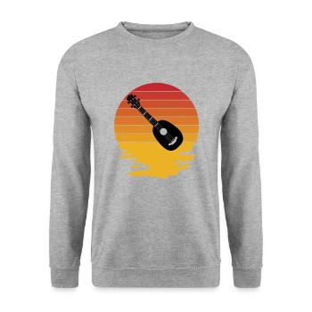 Ukulele Hawaii Uke Guitar Music Hawaiian Gift - Unisex Sweatshirt - salt & pepper - Front - Alina (178cm) & Michal (187cm)