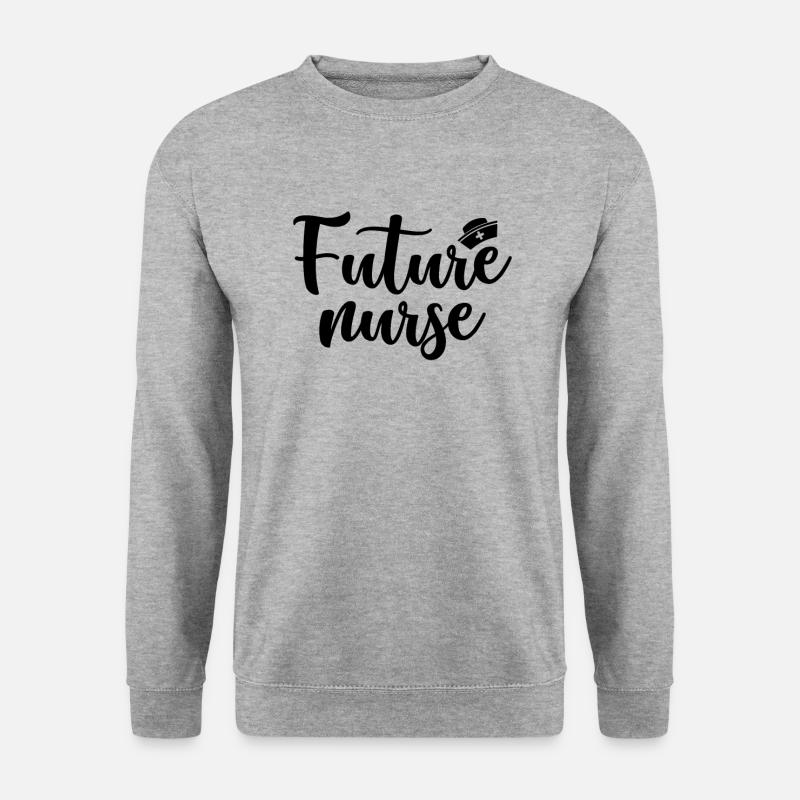 Zukünftige Krankenschwester - Unisex Pullover - Weißgrau meliert