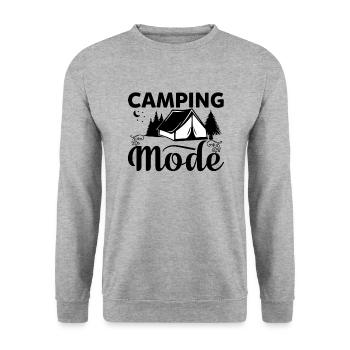 Wandern Natur Outdoor Berge - Unisex Pullover - Weißgrau meliert - Vorne - Alina (178cm) & Michal (187cm)