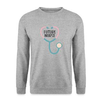 Future infirmière - Sweat-shirt Unisexe - gris chiné - Devant - Alina (178cm) & Michal (187cm)