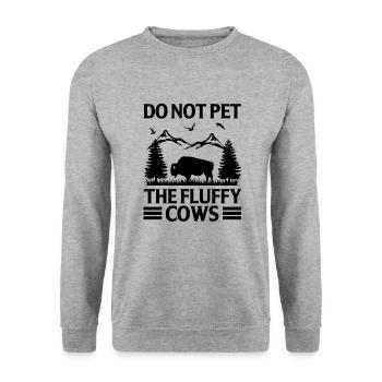 Bison Buffalo Water Buffalo National Park - Unisex Sweatshirt - salt & pepper - Front - Alina (178cm) & Michal (187cm)