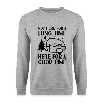 Hiking Nature Outdoor Mountains - Unisex Sweatshirt - salt & pepper - Front - Alina (178cm) & Michal (187cm)