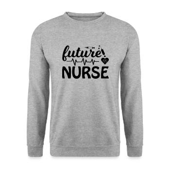 Future infirmière - Sweat-shirt Unisexe - gris chiné - Devant - Alina (178cm) & Michal (187cm)
