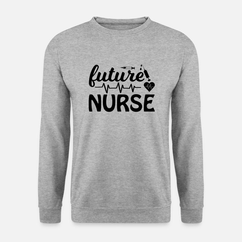 Zukünftige Krankenschwester - Unisex Pullover - Weißgrau meliert