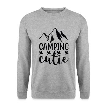 Wandern Natur Outdoor Berge - Unisex Pullover - Weißgrau meliert - Vorne - Alina (178cm) & Michal (187cm)