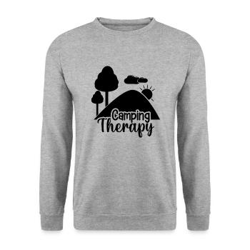 Wandern Natur Outdoor Berge - Unisex Pullover - Weißgrau meliert - Vorne - Alina (178cm) & Michal (187cm)