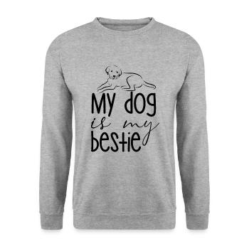 Mon chien est mon meilleur ami - Sweat-shirt Unisexe - gris chiné - Devant - Alina (178cm) & Michal (187cm)