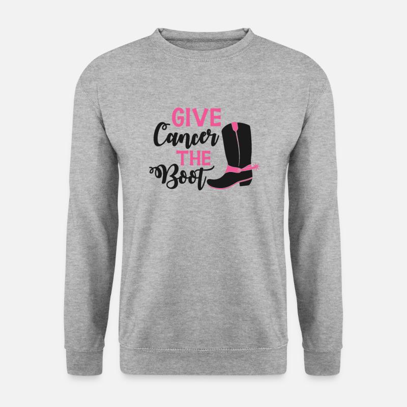 Gib dem Krebs den Laufpass - Unisex Pullover - Weißgrau meliert