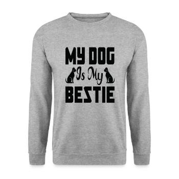Mon chien est mon meilleur ami - Sweat-shirt Unisexe - gris chiné - Devant - Alina (178cm) & Michal (187cm)