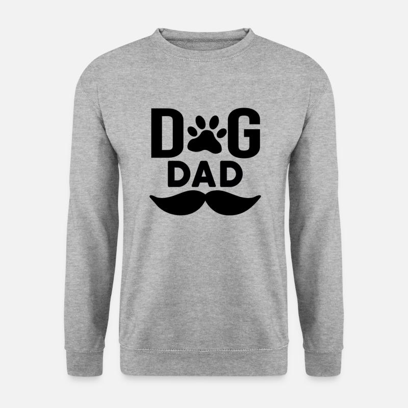 Hund Papa - Unisex Pullover - Weißgrau meliert